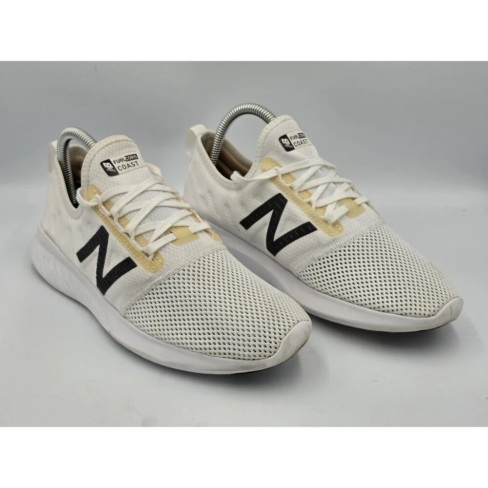 New Balance Mens FuelCore Coast V4 Size 8 MCSTLLM4 White Black Running Shoes